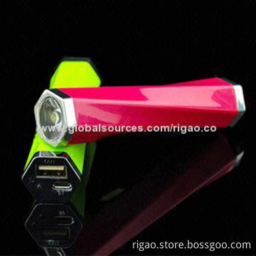 Mini power bank, 2600mAh, with strong light